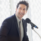 David Schwimmer speaks onstage during The Rape Foundation’s Annual Brunch on October 7 in Beverly Hills.